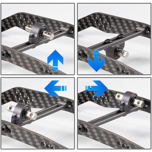 Adjustable Carrier Bearing 70mm Width Transfer Case, Aluminum Alloy CNC Machined for 1/10 RC Crawler LCG Chassis Cheater Rigs Comp Build (Gray) - color: Gray