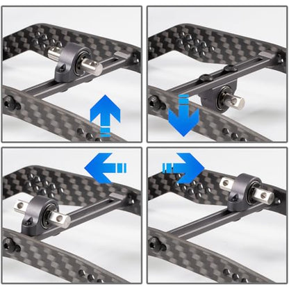 Adjustable Carrier Bearing 70mm Width Transfer Case, Aluminum Alloy CNC Machined for 1/10 RC Crawler LCG Chassis Cheater Rigs Comp Build (Gray) - color: Gray