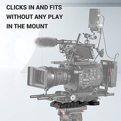 SMALLRIG Universal Quick Release Tripod Adapter Plate for Sony VCT-14 | Safety Locking System