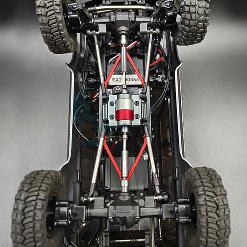 Front Upper Control Arm Bar Rod Links Assembly Replacement Metal Upper Connecting Rods Compatible for FMS FCX18 LC80 1/10 RC Crawler Car Upgrades Parts (Sliver) - color: Sliver