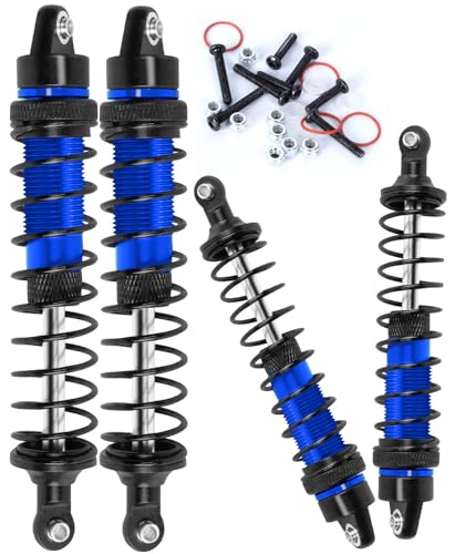 4PCS Front Rear Full Alloy Shocks RC Upgrades Parts for 1/10 Senton Granite Big Rock Vorteks 3s Blx 4X4 Mega 550,for 1/10 Kraton Outcast 4s,Navy Blue,Replace #AR330550 AR330551 - color: Navy Blue Shocks (Upgrades)