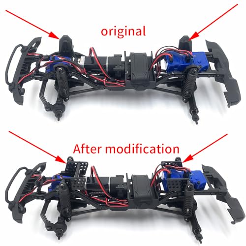 MORLORDY 4Pcs RC Front Rear Shock Mount Adjustable Height Shock Damper Holder Towers Bracket for TRX4M Bronco Defender 1/18 RC Crawler Car