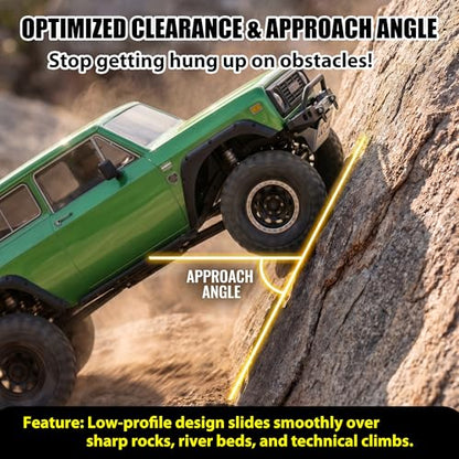 RC Crawler Front Skid Plate Servo Guard, Heavy Duty 304 Stainless Steel Protection Plate Compatible with Redcat GEN8 V2 & Axe Chassis, Upgrade Armor Parts