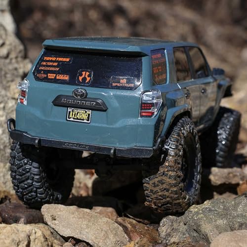 Axial SCX24 Toyota 4Runner 1/24 RC Truck, 4X4 RTR, Gray | , Brushed Rock Crawler, AXI-2035T2, Battery and Charger Included - color: Gray
