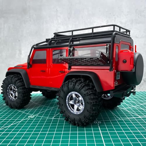 4PCS 1.3" Beadlock Wheel Tires Set Aluminum 1.3inch 5-Spoke Beadlock Wheel Hub Wheel Rim 7mm Hex ＆ 70mm/2.76inch Rubber Crawler Tires for 1/18 1/24 RC Crawler Car SCX24 TRX4M (Titanium) - color: Titanium