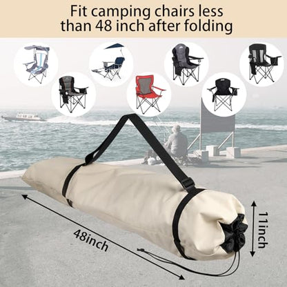 Xxerciz Camping Chair Replacement Bag 48 Inches Folding Chair Carry Bag with Adjustable Shoulder Strap Nylon Storage Tent Bag Heavy Duty Chair Bag for Travel Camping Sports (Exclude Chair)