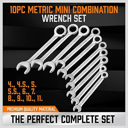 HORUSDY 20-Piece Mini Wrench Set, Small Wrench Set, Metric and SAE Mini Combination Wrench Sets - style: 20-Piece Mini Wrench SetMetric&SAE)