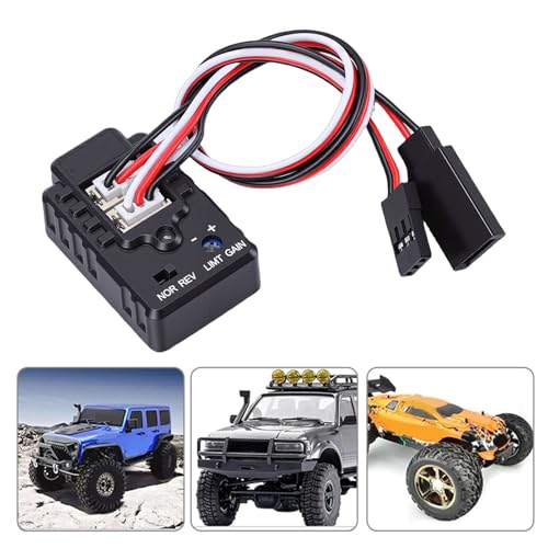 GOWENIC 2 Axle RC Drift Car Gyroscope High Stability Gyro for Remote Control Racing Cars, ABS Compact Module with Vibration Sensor Sensitivity Adjustment
