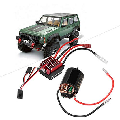 540 Brushed Motor, 360A ESC with T Plug Upgrade for 1/10 RC Car 55T