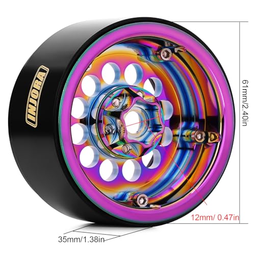 INJORA 224g Brass & Aluminum -10mm Offset Wheel for 1/10 RC Crawler (W2257)