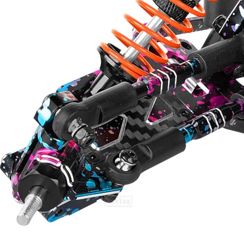 RC Alloy Suspension Arms w/Tie Bar Upgrades Part for 1/10 Slash 2WD,Slash 2WD VXL,4PCS RC Aluminum Front Rear A Arms Hop Ups,Colorful