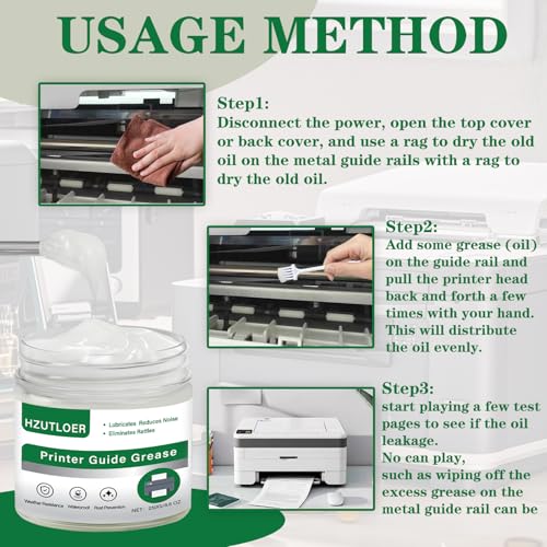 250g White Lubricating Grease,Noise Reduction,Rustproof & Long-Lasting for Printer,3D Printer,Automotive,Plastic Gear Parts,Door Window Track