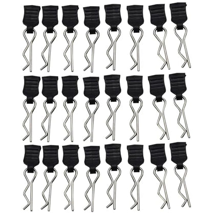 Blomiky 24pcs 1.0mm M001 Body Shell Clips with Pull Tabs Spare Parts for All 1/8 1/10 1/12 1/14 1/16 1/18 1/20 1/24 Remote Control Trucks / 14210 Clips 2