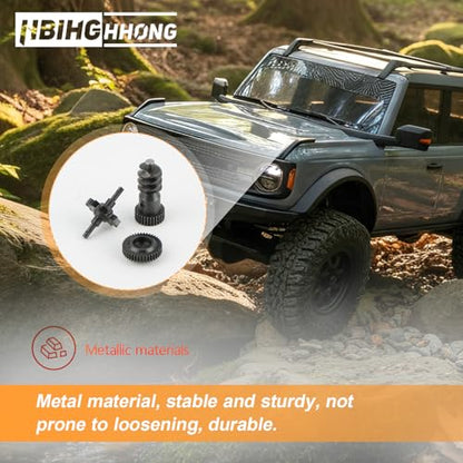 Transmission Gearbox Gears Set Mod 0.3 for Axial SCX30 SCX24 Ford Bronco Jeep Wrangler JLU K10 RC Crawler with Tool Kit