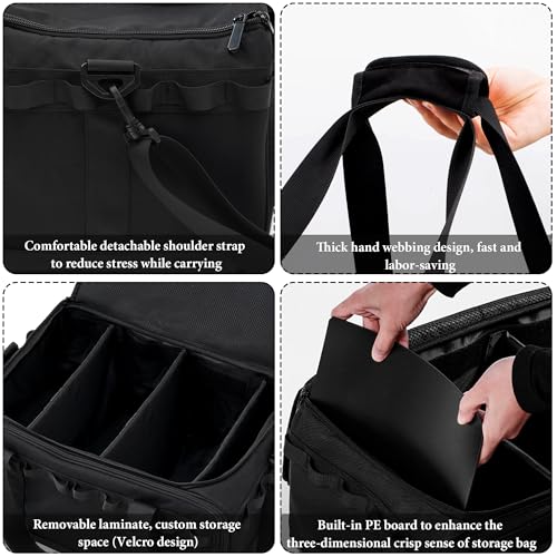 35L Multi-functional Duffle Bag, Waterproof Shoe & Picnic Camping Organizer, 3 Adjustable Dividers for Travel, Sports, GYM - style: Upgrade Style