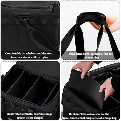 35L Multi-functional Duffle Bag, Waterproof Shoe & Picnic Camping Organizer, 3 Adjustable Dividers for Travel, Sports, GYM - style: Upgrade Style