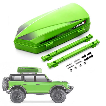 RC Plastic Roof Trunk Luggage Rack Box, Car Shell Body Upgrade for 1/10 or 1/12 Proportion Traxxas TRX4 TRX6 Axial SCX10 90046 G63 VP VS4 RC Crawler (Green) - color: Green