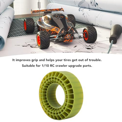 1.9Tire Inserts Silicone Rubber Insert Foam, Silicone Insert Foam Fit 1.9 Wheel Tires, Silicone Tire Inserts Fit Wheel Tires 1/10 Crawler Accessories Red (OD Green) - color: Od Green
