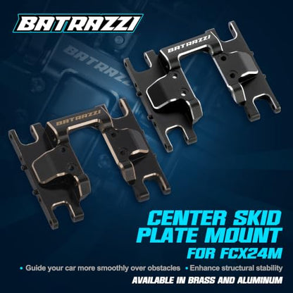 Brass Center Skid Plate Mount for 1/24 RC Crawler for FMS FCX24M Tacoma&Land Rover Upgrade Parts - style: Brass