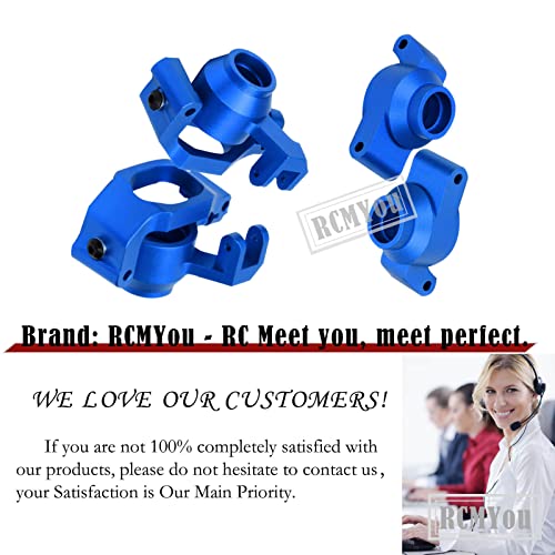 RC Caster Blocks C-hubs&Steering Blocks&Carriers Stub Axle Upgrades Part for 1/10 Maxx WideMaxx,Aluminum Hops Up for RC Truck Mode #89086-4,#89076-4,Replace #8932,8937,8952,Navy Blue