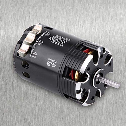 Karlak HighPerformance 540 4.5T V2 Sensored Brushless Motor for 1/10 Electric RC Racing Car Durable Metal Black 1 Piece