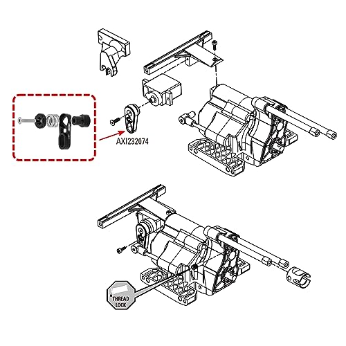 INJORA 25T Aluminum Transmission Shift Unloading Servo Horn for Axial SCX10 PRO 1/10 RC Crawler Upgrade,2Pcs