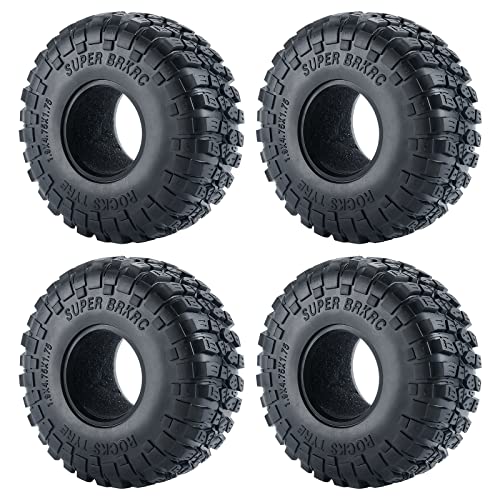 RC Rubber 1.9 Crawler Tires 120MM 4PCS Set for 1/10 Scale SCX10 D90 Wraith 90048 90018 RR10 RC Crawler Car