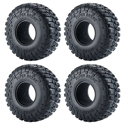 RC Rubber 1.9 Crawler Tires 120MM 4PCS Set for 1/10 Scale SCX10 D90 Wraith 90048 90018 RR10 RC Crawler Car