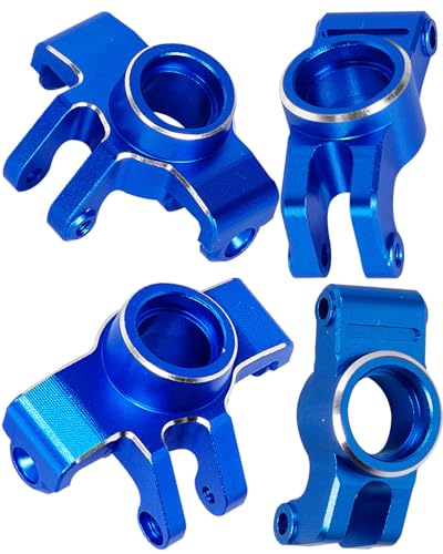 Upgrades Parts for 1/18 Granite Grom Mega 380 Brushed 4x4 Monster Truck RTR,Aluminum Front Steering Block Knuckles & C-Hubs Caster Blocks & Rear Hubs Hops Up,4PCS Navy Blue - color: Blue(4pcs)