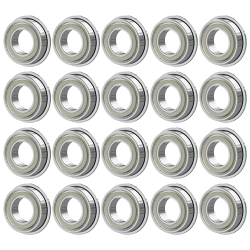 20PCS F682ZZ Flange Ball Bearing, 2x5x2.3mm, Miniature | Double Metal Shielded Flanged Bearing Chrome Steel ABEC-1(P0) Z2 Deep Groove Ball Bearing for Industrial Machine, Power Tools - size: F682ZZ Size2×5×2.3mm