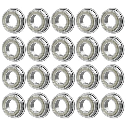 20PCS F682ZZ Flange Ball Bearing, 2x5x2.3mm, Miniature | Double Metal Shielded Flanged Bearing Chrome Steel ABEC-1(P0) Z2 Deep Groove Ball Bearing for Industrial Machine, Power Tools - size: F682ZZ Size2×5×2.3mm
