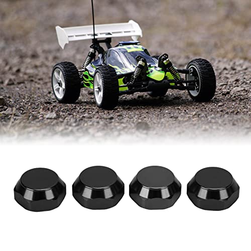 Alomejor RC Hex Wheel Nut,4PCS 17mm Hex Wheel Mount Nuts Compatible with 1/8 RC Car Upgrade Accessories(Black) - color: Black