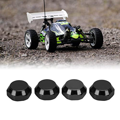 Alomejor RC Hex Wheel Nut,4PCS 17mm Hex Wheel Mount Nuts Compatible with 1/8 RC Car Upgrade Accessories(Black) - color: Black