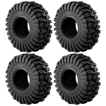 4PCS 1.3" Beadlock Tires with Foam Insert for 1/24 Axial SCX24 AX24 1/18 TRX4M RC Crawler Truck Car Upgrade Parts (D Style) - color: #D Style