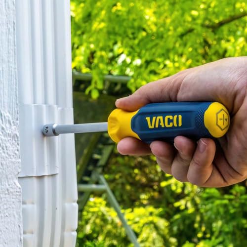 VAC7070 7-Piece SAE Nut Driver Set, Laser Etched Sizes, Magnetic Tip, Hollow Shaft and Comfort Grip for Precise Hex Nut Driving - style: SAE