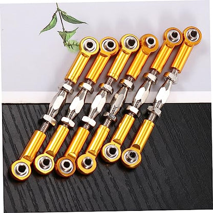 Kisangel 6pcs Rc Car Rod Linkage Kit Turnbuckle Rods CNC Machined for Link Truck Parts - color: Yellow