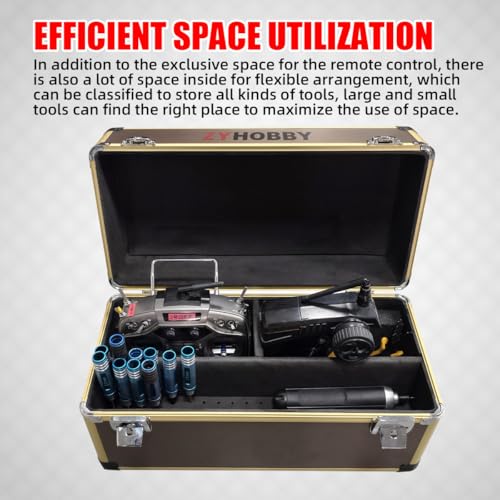 Dual Control Aluminum Box Portable Case 45x28x21.5cm for RC Model
