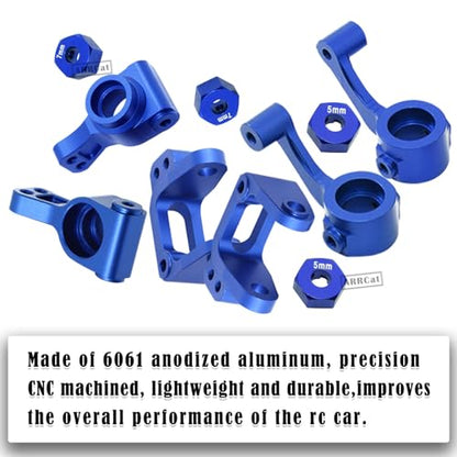 Upgrade Part for 1/10 ECX 2WD,Alloy Caster Block&Steering Blocks&Rear Stub Axle Carriers Wheel Hex Hubs for Ecx 1/10 2WD Ruckus Axe Brutus Circuit Crush K&N Torment,RC Hop-Up Parts,Navy Blue - color: Block Caster Set (Navy Blue)