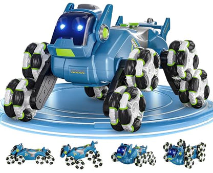 Gesture Sensing RC Stunt Car,Remote Control Car Toys for Ages 8-10-12,with Lights Music Spray,8WD 360° Spins All Terrains Kids Toys Car, 6-8 Year Old Boy Birthday Gift & 6-13 Best Gift for Kid - style: Wolverine