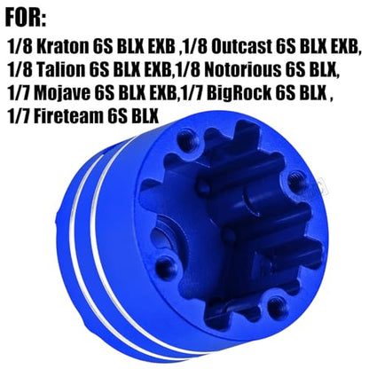 RC Upgrades Part for 1/8 Kraton/Outcast/Talion 6S BLX EXB,Notorious 6S BLX,1/7 Mojave 6S BLX EXB,BigRock/Fireteam 6S BLX,Aluminum Diff Case Differential Carrier,Replace #ARA310983 Navy Blue - color: Navy Blue(for 1/7 1/8)