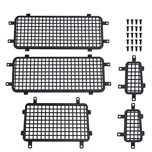 RC Side Windows Rear Windows Net Protective Mesh | For TRX4M Upgrades Defender 1/18 Scale, RC Crawler Car, Accessories