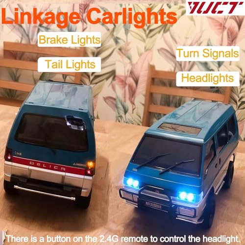 1/12 Scale Mitsubishi Delica RC Van 4WD Rock Crawler with Two Batteries | L300 4WD RC Crawler 4x4 - color: Ld1296-blue