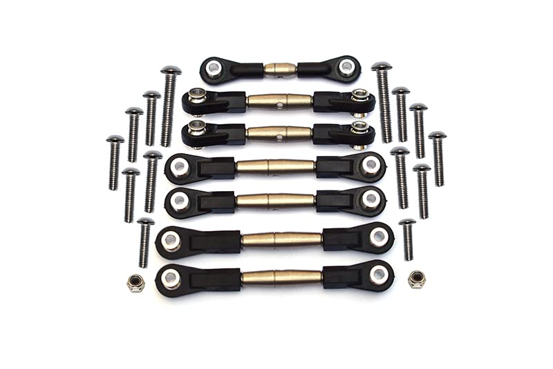 GPM For Tamiya TT02B Upgrade Parts Spring Steel Turnbuckle With Plastic Ends - 7 Pcs Set