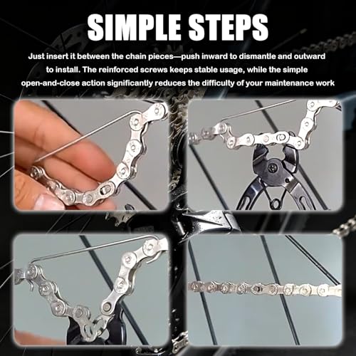 2026 Upgraded Bike Chain Tool,2-in-1 Two-Way Arc Snap Bicycle Chain Tool with Return Spring for Quick Install & Removal,Professional Master Link Pliers for 6-12 Speed Chains