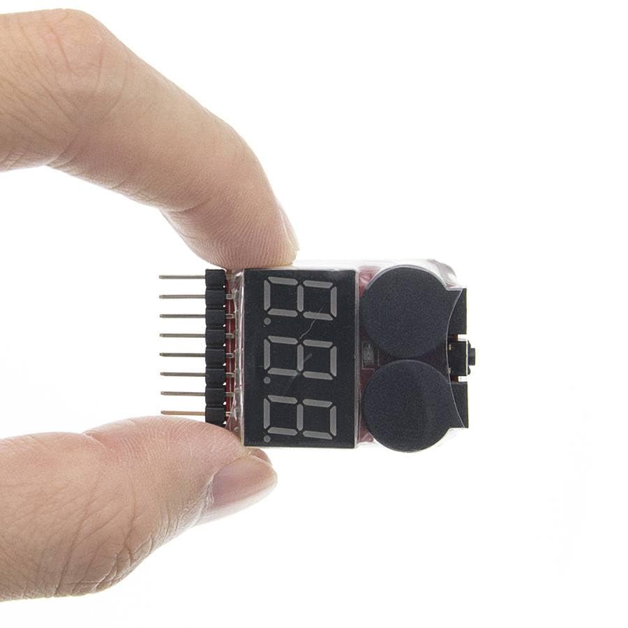 1pcs 1-8S Lipo/Li-ion/Fe RC Helicopter Airplane Boat etc Voltage 2 IN1 Tester Low Voltage Buzzer Alarm