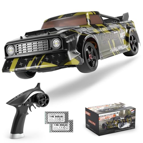 HAIBOXING 2196 1/18 Scale RC Cars Drift RC Car 28 KM/H High Speed with Gyro | 2.4 Ghz Electric Vehicle RTR 4X4 Remote Control Cars, Drifting Race Toys for Adults Boys Girls Kids, Gifts with Two Batteries - color: 2196 Black