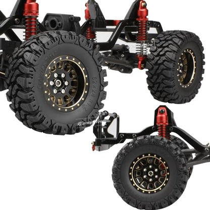 RC 1.2in Beadlock Tires 62 * 24mm for 1/18 Trx4m,1/24 SCX24 FCX24 RC Crawler Car,1.2in Tires Soft Sticky Rubber Tires,4PCS(Style B)