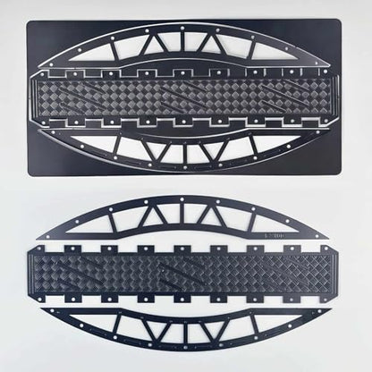 RC Crawler Bridge Obstacle, Stainless Steel DIY Assembly Ramp for 1/12 1/18 1/24 RC Crawler Course Accessories (Black Arch Bridge) - style: Black Arch Bridge