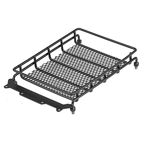 RC Roof Rack Luggage, Steel Construction, Luggage Tray Roof Rack, Heavy-Duty Cargo Carrier for 1/10 Scale RC Crawler Off-Road Adventures