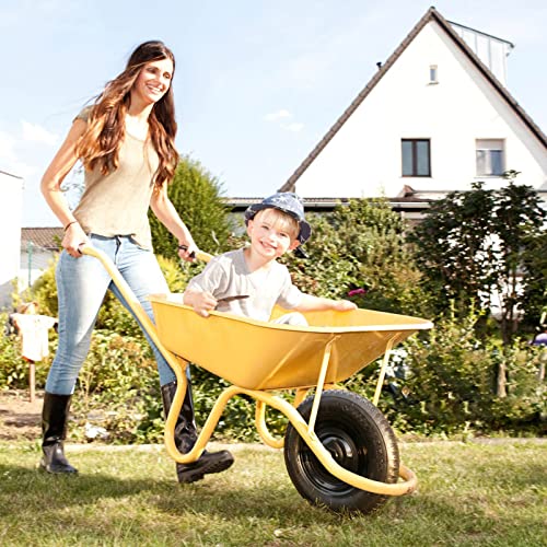 14.5" Wheelbarrow Tire, 3.50-8” Pneumatic Tire, Universal Wheelbarrow Wheel for 4.80/4.00-8”, 4.00-6”, and 2.50-8”, with 6" Centered Hub, 5/8" Axle Bore Hole, Sealed Bearings - size: 14.5" Pneumatic Tire ( 1 PACK )
